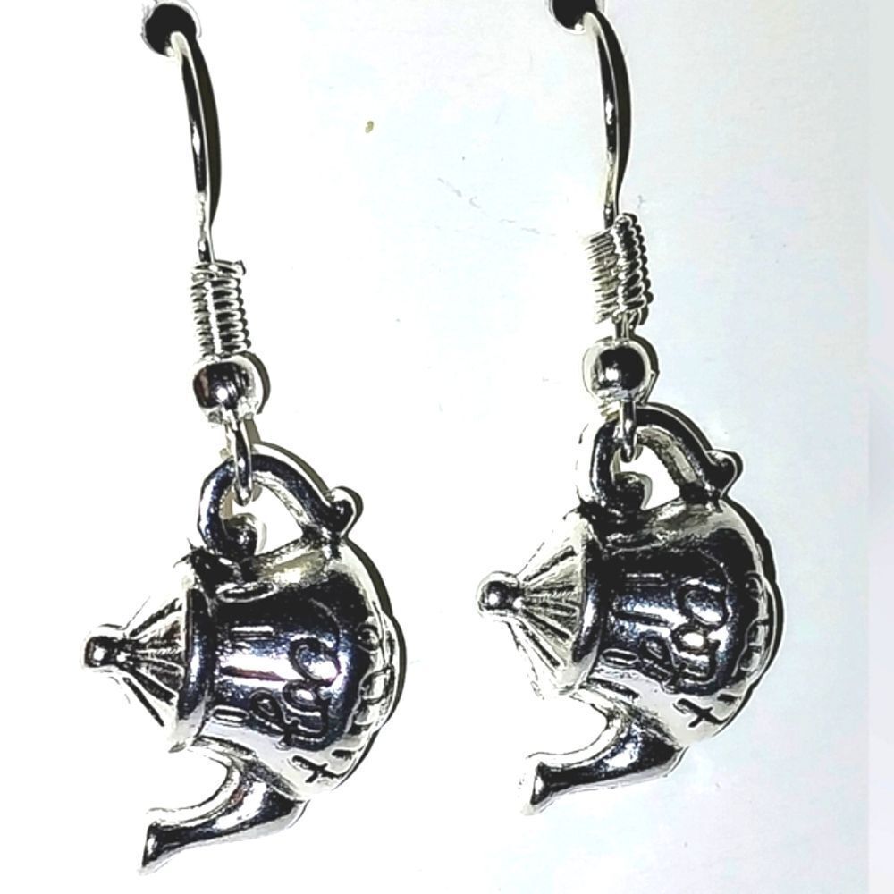 Vintage Super cute Retro Tea Pot earrings - Picture 1 of 5